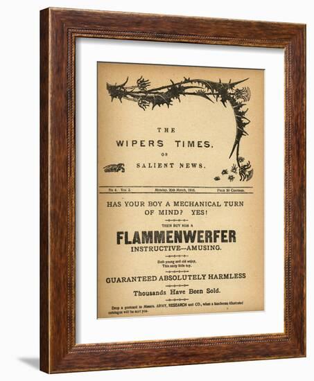 The Wipers Times, or Salient News, 1916-null-Framed Art Print