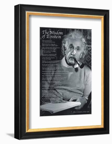 The Wisdom of Einstein-null-Framed Premium Giclee Print