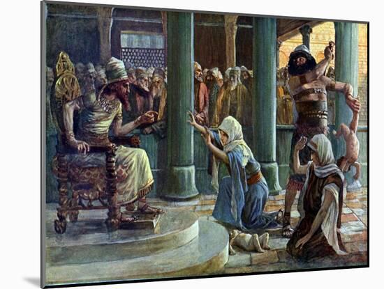 The Wisdom of Solomon by J James Tissot - Bible-James Jacques Joseph Tissot-Mounted Giclee Print