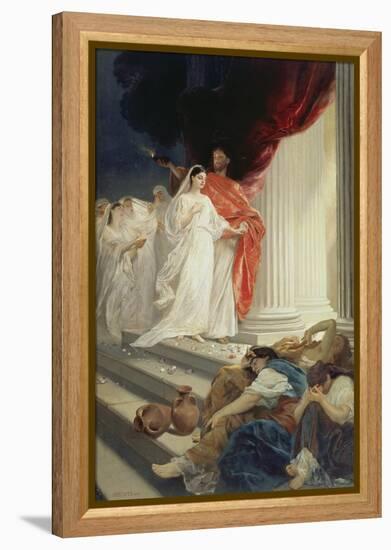 The Wise and Foolish Virgins, 1886-Ernst Friedrich von Liphardt-Framed Premier Image Canvas