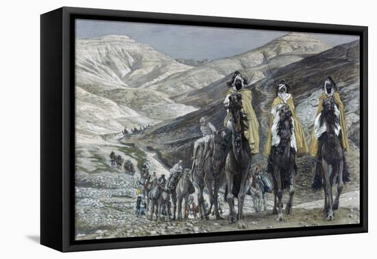 The Wise Men Journeying to Bethelhem-James Tissot-Framed Premier Image Canvas