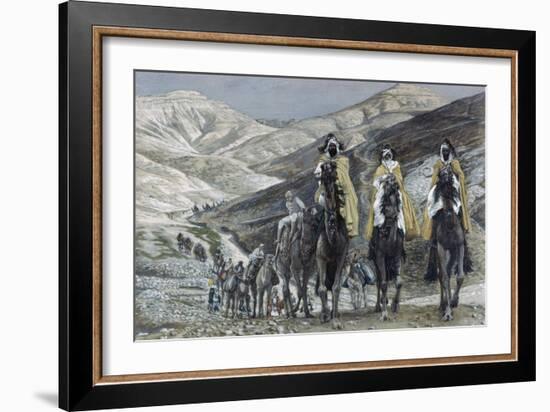 The Wise Men Journeying to Bethelhem-James Tissot-Framed Giclee Print