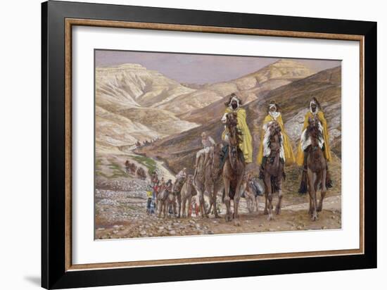 The Wise Men Journeying to Bethlehem, Illustration for 'The Life of Christ', C.1886-94-James Tissot-Framed Giclee Print