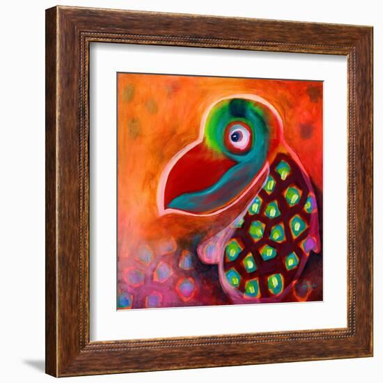 The Wise Parrot-Susse Volander-Framed Art Print