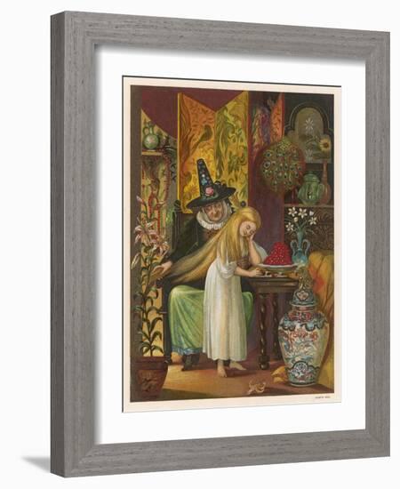 The Witch Combs Gerda's Hair-Eleanor Vere Boyle-Framed Art Print