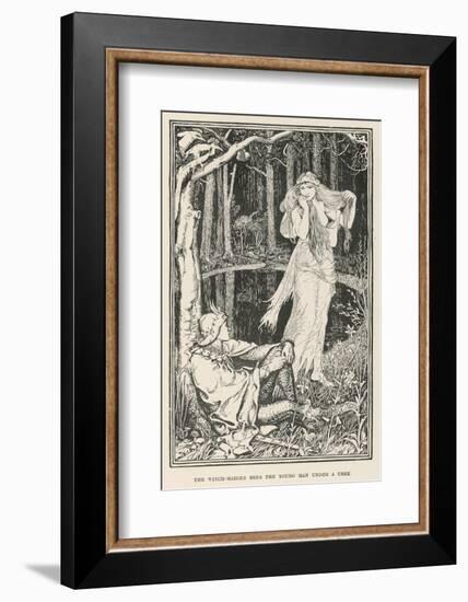 The Witch-Maiden Sees the Young Man Under a Tree-Henry Justice Ford-Framed Photographic Print