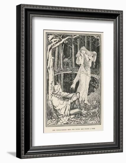 The Witch-Maiden Sees the Young Man Under a Tree-Henry Justice Ford-Framed Photographic Print