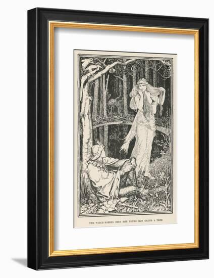 The Witch-Maiden Sees the Young Man Under a Tree-Henry Justice Ford-Framed Photographic Print