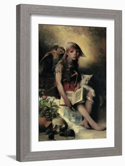 The Witch's Daughter, 1881-Carl Larsson-Framed Giclee Print