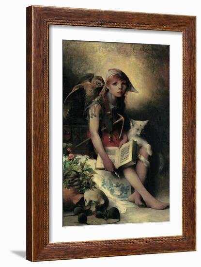 The Witch's Daughter, 1881-Carl Larsson-Framed Giclee Print