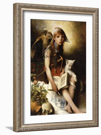 The Witch's Daughter-Carl Larsson-Framed Giclee Print