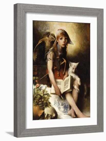 The Witch's Daughter-Carl Larsson-Framed Giclee Print