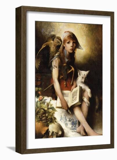 The Witch's Daughter-Carl Larsson-Framed Giclee Print