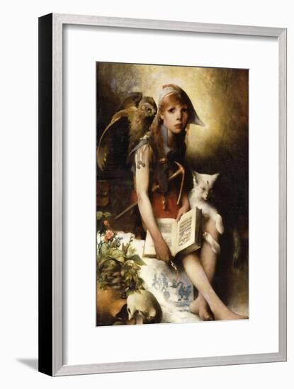 The Witch's Daughter-Carl Larsson-Framed Giclee Print