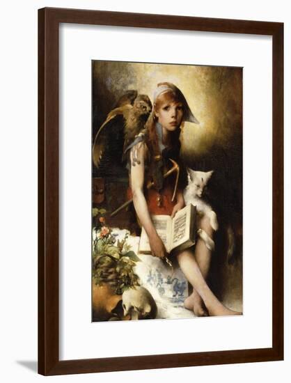 The Witch's Daughter-Carl Larsson-Framed Giclee Print