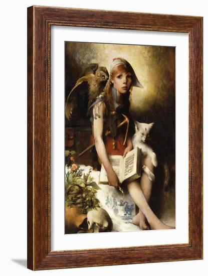 The Witch's Daughter-Carl Larsson-Framed Giclee Print