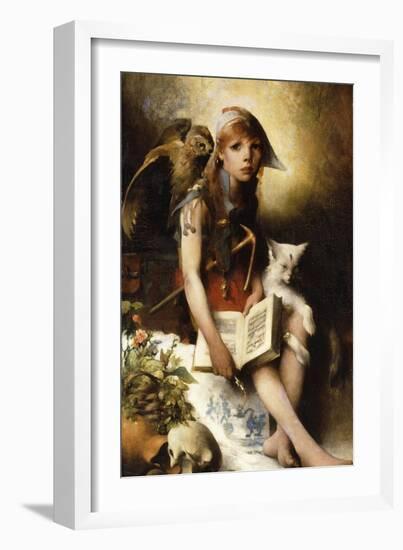 The Witch's Daughter-Carl Larsson-Framed Giclee Print