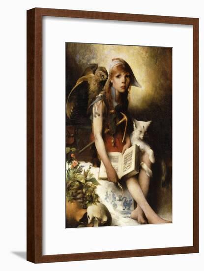 The Witch's Daughter-Carl Larsson-Framed Giclee Print