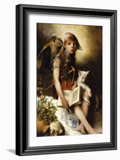 The Witch's Daughter-Carl Larsson-Framed Giclee Print