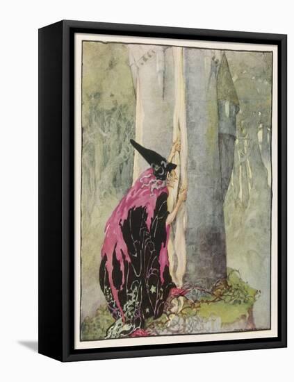 The Witch Spies on Rapunzel-Anne Anderson-Framed Stretched Canvas