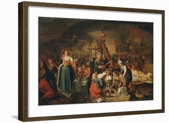 The Witches' Kitchen, Early 17th C-Frans Francken the Younger-Framed Giclee Print