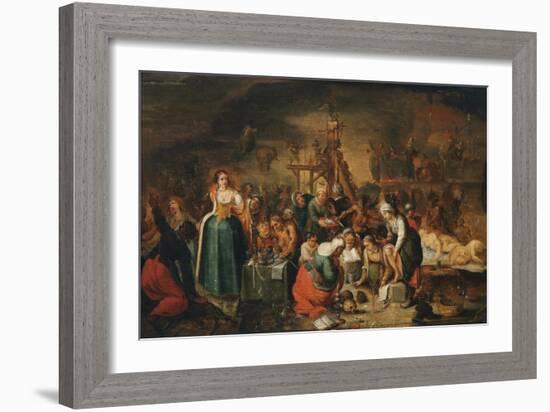 The Witches' Kitchen, Early 17th C-Frans Francken the Younger-Framed Giclee Print