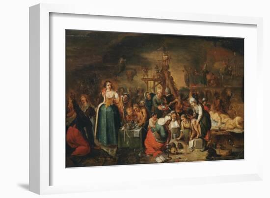 The Witches' Kitchen, Early 17th C-Frans Francken the Younger-Framed Giclee Print