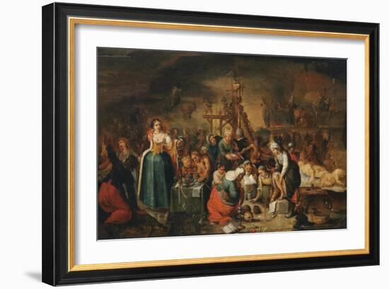 The Witches' Kitchen, Early 17th C-Frans Francken the Younger-Framed Giclee Print