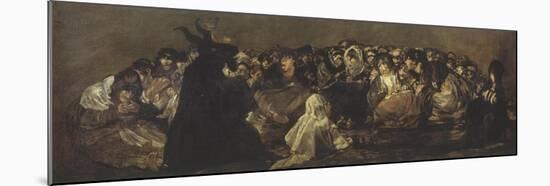 The Witches Sabbath, 1819-23, Black Painting-Francisco de Goya-Mounted Giclee Print