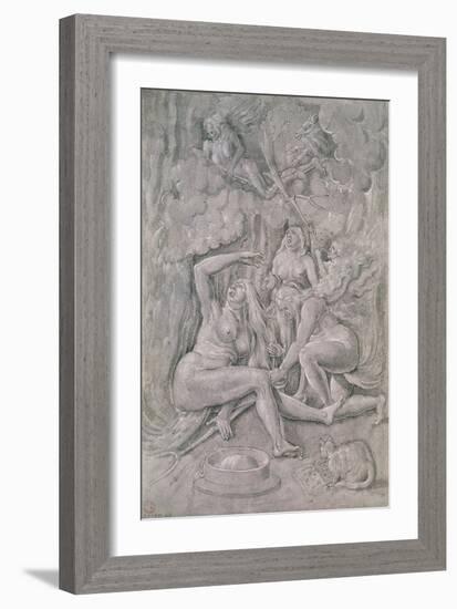 The Witches' Sabbath, circa 1515-Hans Baldung Grien-Framed Giclee Print