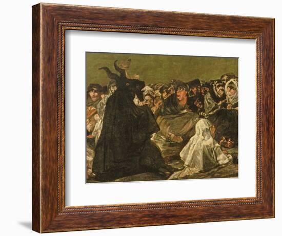 The Witches' Sabbath or the Great He-Goat, (One of "The Black Paintings"), C.1821-23 (Detail)-Francisco de Goya-Framed Giclee Print
