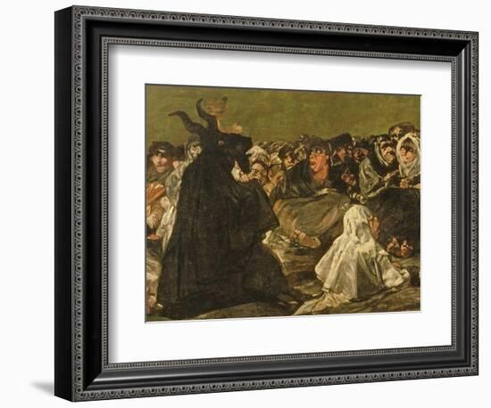 The Witches' Sabbath or the Great He-Goat, (One of "The Black Paintings"), C.1821-23 (Detail)-Francisco de Goya-Framed Giclee Print