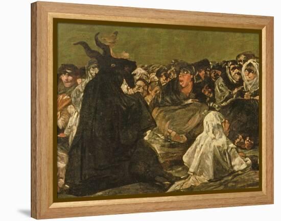 The Witches' Sabbath or the Great He-Goat, (One of "The Black Paintings"), C.1821-23 (Detail)-Francisco de Goya-Framed Premier Image Canvas