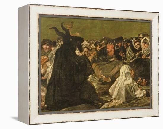 The Witches' Sabbath or the Great He-Goat, (One of "The Black Paintings"), C.1821-23 (Detail)-Francisco de Goya-Framed Premier Image Canvas