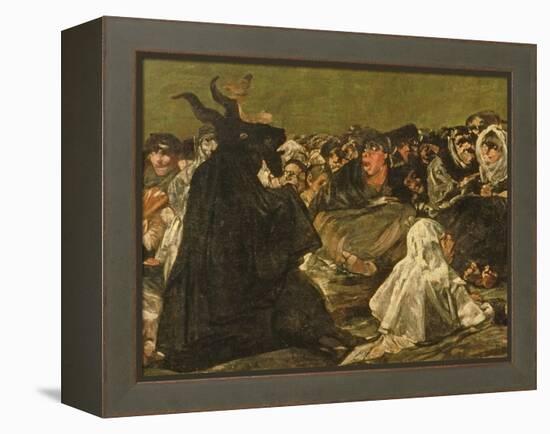 The Witches' Sabbath or the Great He-Goat, (One of "The Black Paintings"), C.1821-23 (Detail)-Francisco de Goya-Framed Premier Image Canvas