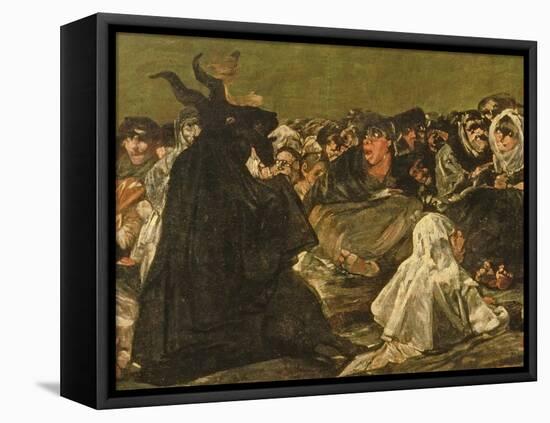 The Witches' Sabbath or the Great He-Goat, (One of "The Black Paintings"), C.1821-23 (Detail)-Francisco de Goya-Framed Premier Image Canvas