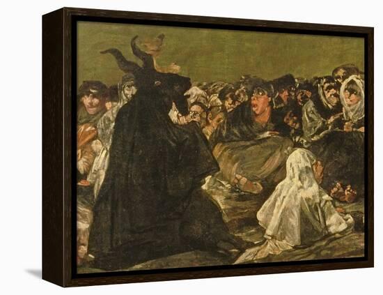 The Witches' Sabbath or the Great He-Goat, (One of "The Black Paintings"), C.1821-23 (Detail)-Francisco de Goya-Framed Premier Image Canvas