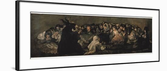 The Witches' Sabbath (Sabbatical Scene)-Francisco de Goya-Framed Art Print