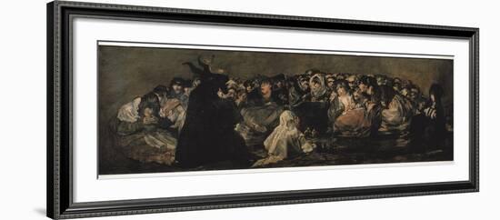 The Witches' Sabbath (Sabbatical Scene)-Francisco de Goya-Framed Art Print