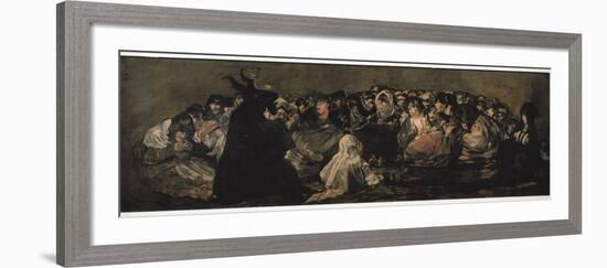 The Witches' Sabbath (Sabbatical Scene)-Francisco de Goya-Framed Art Print