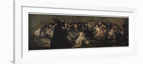 The Witches' Sabbath (Sabbatical Scene)-Francisco de Goya-Framed Art Print