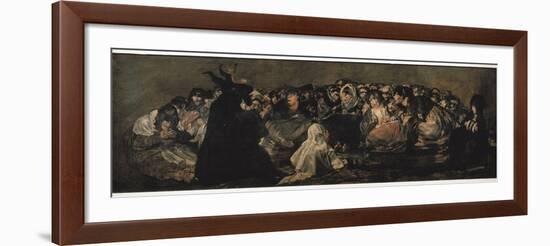 The Witches' Sabbath (Sabbatical Scene)-Francisco de Goya-Framed Art Print