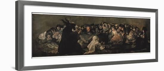 The Witches' Sabbath (Sabbatical Scene)-Francisco de Goya-Framed Art Print