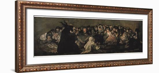 The Witches' Sabbath (Sabbatical Scene)-Francisco de Goya-Framed Art Print