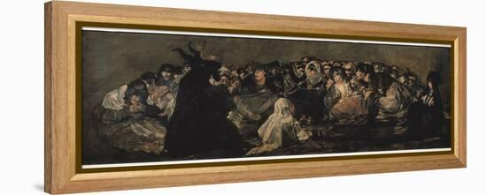 The Witches' Sabbath (Sabbatical Scene)-Francisco de Goya-Framed Stretched Canvas