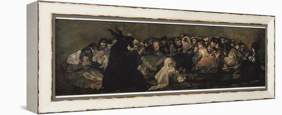 The Witches' Sabbath (Sabbatical Scene)-Francisco de Goya-Framed Stretched Canvas