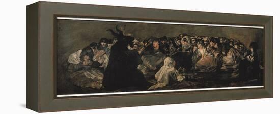 The Witches' Sabbath (Sabbatical Scene)-Francisco de Goya-Framed Stretched Canvas