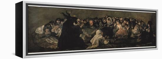 The Witches' Sabbath (Sabbatical Scene)-Francisco de Goya-Framed Stretched Canvas