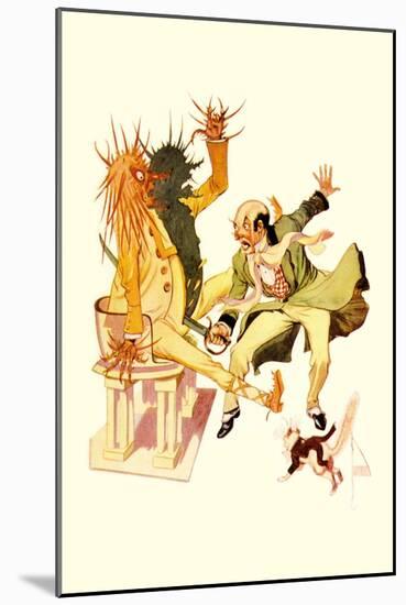 The Wizard Cut the Sorcer in Two-John R. Neill-Mounted Art Print