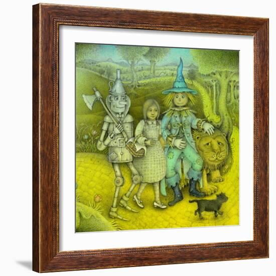 The Wizard of Oz, 2002 (w/c, ink,coloured pencil & graphite)-Wayne Anderson-Framed Giclee Print